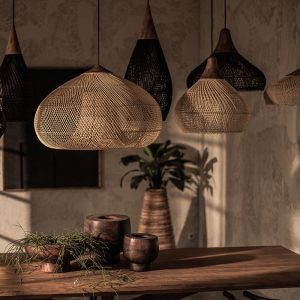 Bell 籐編吊燈燈罩-原色 (電線另配)