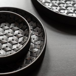 Tampa 桃花心木置物盤 (一组三件)