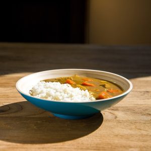 天然手工竹製餐盤(M) - 有底腳