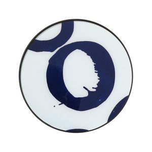 抽象光暈蔚藍玻璃托盤