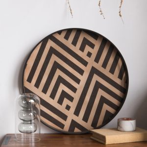 Graphite Chevron 漂流木托盤