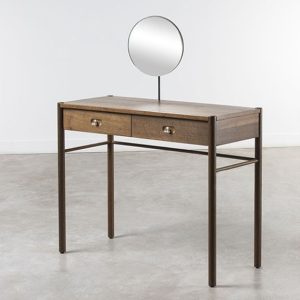 Balam 栗黑橡木對鏡梳妝桌