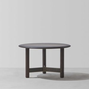 Stilt 栗黑橡木黃銅圓邊几