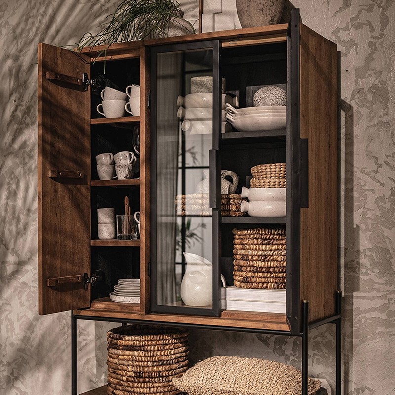 Outline 一門三層玻璃儲物櫃