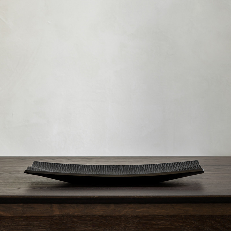 Japan 桃花心木置物盤