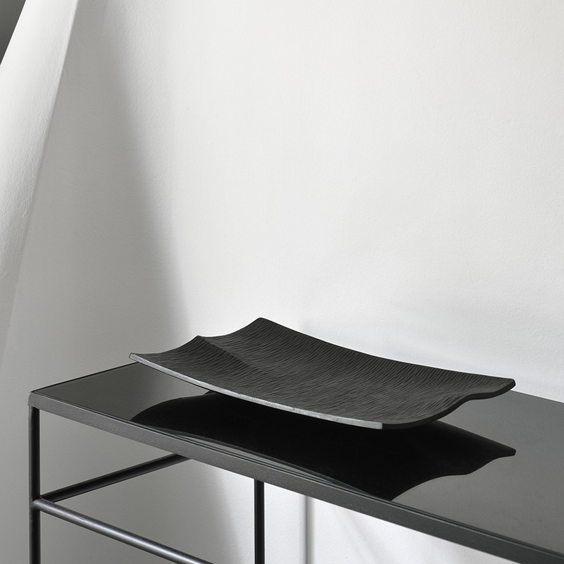 Japan 桃花心木置物盤