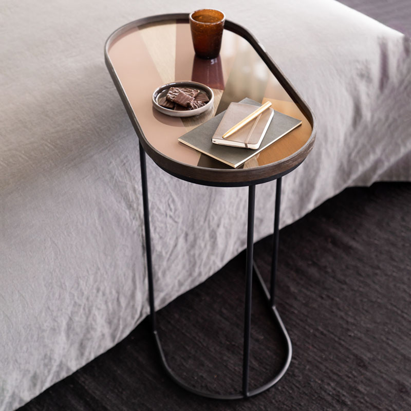 Angle 玻璃橢圓托盤