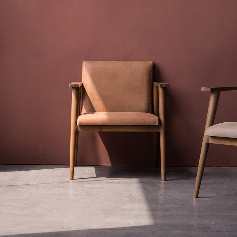 Vintage 斯堪地經典植鞣皮革休閒椅