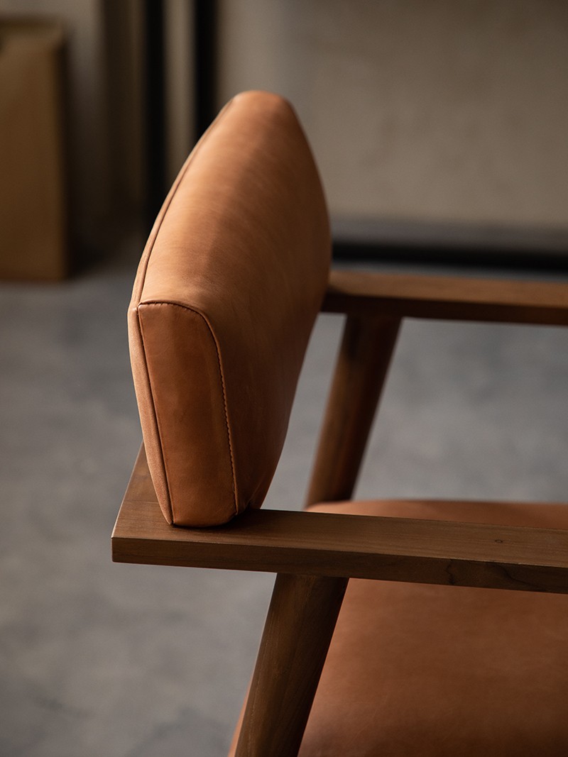 Vintage 斯堪地經典植鞣皮革扶手椅