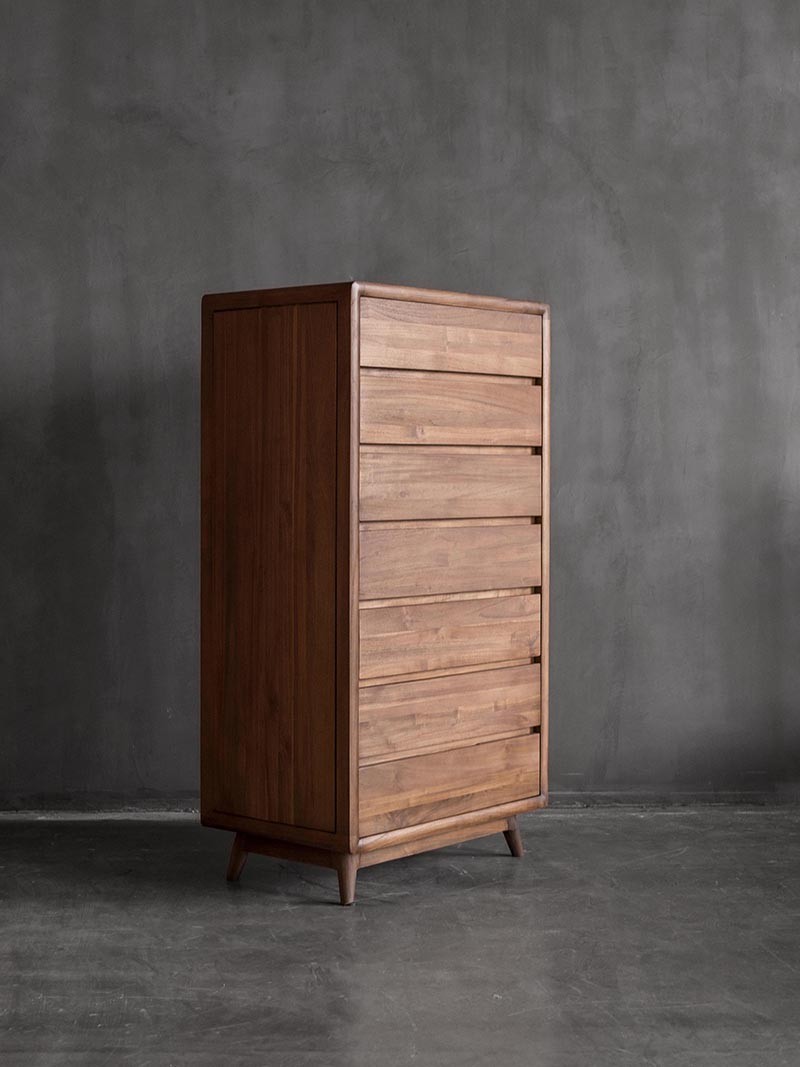 Vintage 斯堪地經典七抽屜收納高斗櫃