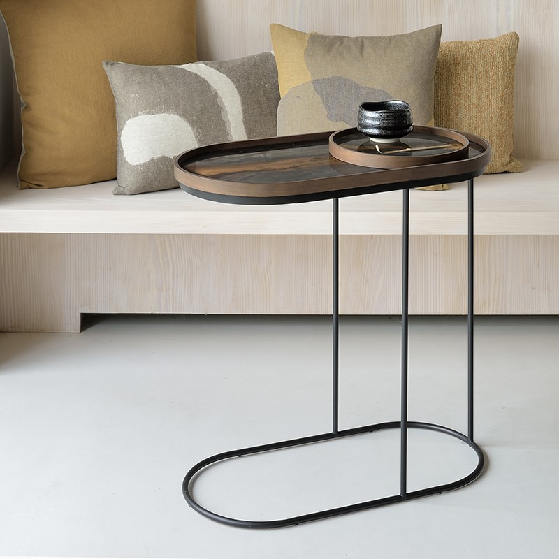 Bronze Organic  玻璃橢圓托盤