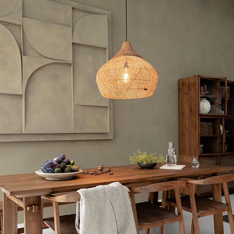 Harp 籐編吊燈燈罩-原色(電線另配)