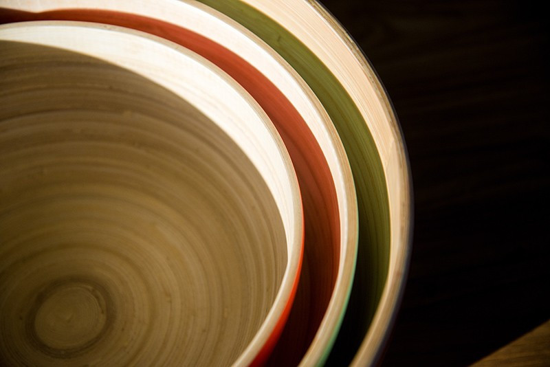 天然手工竹製餐碗(L)