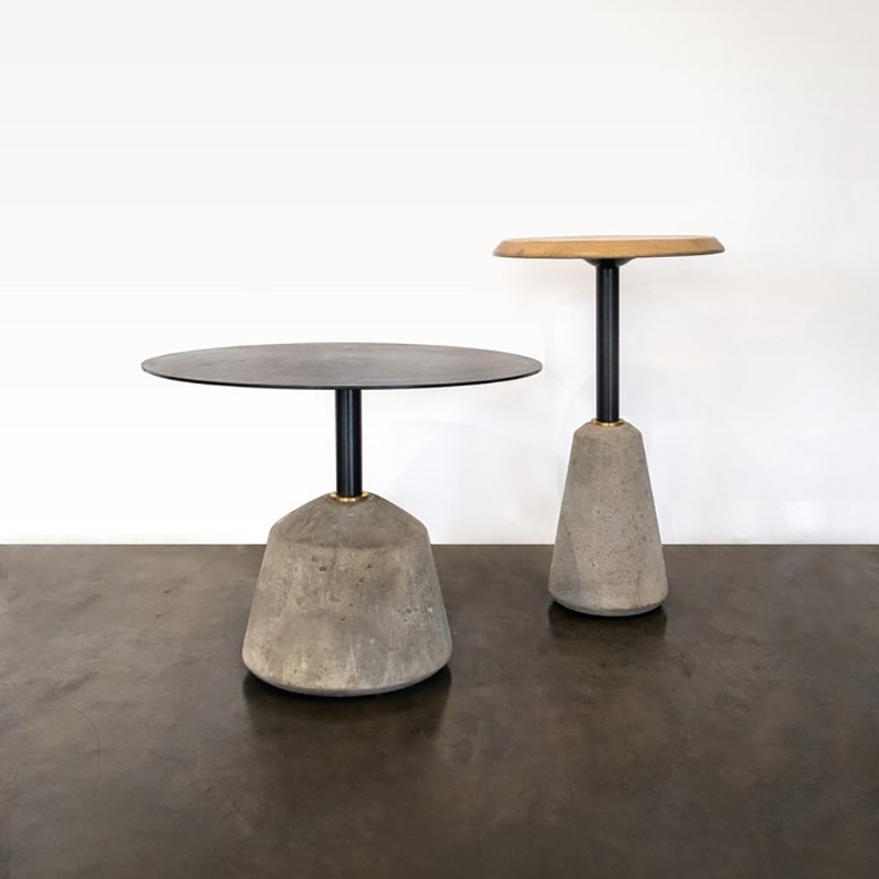 Exeter 水泥座圓桌(黑鋼)