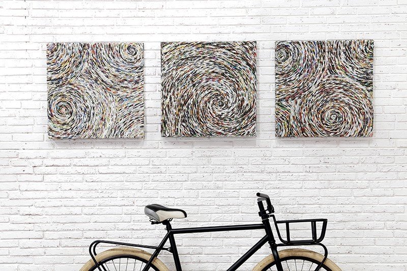 Home Solutions雜誌編織掛飾 - 多螺旋編織