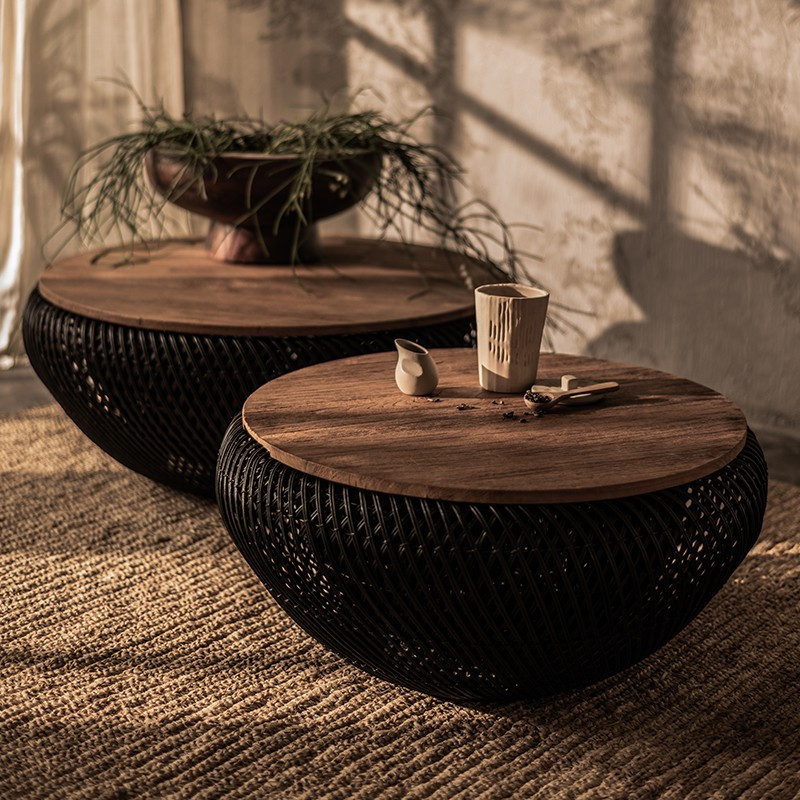 Wave 手工編織藤茶几
