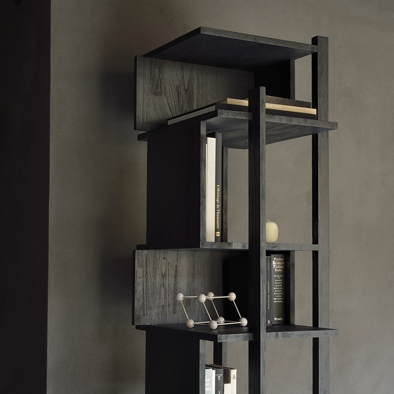 Abstract 黑色柚木層架